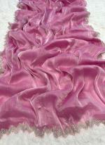 Jimmi Choo Pink Wedding Wear Embroidery Work Saree