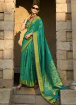 Soft Silk Green Traditional Wear Weaving Saree