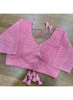 Georgette Light Pink Festival Wear Gota Patti Work Blouse