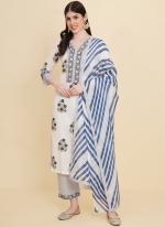 Cotton Cream Summer Wear Floral Printed Readymade Salwar Suit