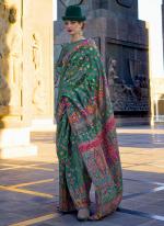 Organza Green Wedding Wear Weaving Saree