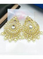   Party Wear  Golden Kundan Chandbali Earrings