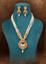   Festival Wear  Gold Color Meena Work Matte Gold Rajwadi Temple Necklace Set 