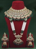   Bridal Wear  Green Color Kundan Dulhan Set