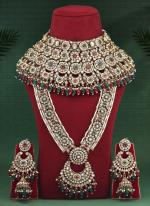   Bridal Wear  Maroon Green Color Kundan Dulhan Set