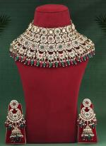   Bridal Wear  Maroon Green Color Kundan Dulhan Set