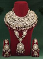   Bridal Wear  Maroon Color Kundan Dulhan Set