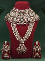   Bridal Wear  Rani Green Color Kundan Dulhan Set