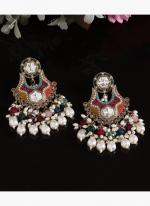   Eid Wear  Multi Color Color Pakistani Kundan Earrings