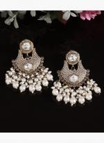   Eid Wear  White Color Pakistani Kundan Earrings