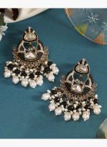   Eid Wear  Black Color Pakistani Kundan Earrings