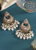   Eid Wear  White Color Pakistani Kundan Earrings