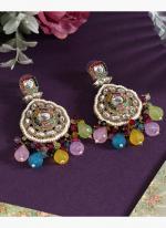   Festival Wear  Multi Color Color Kundan Earrings