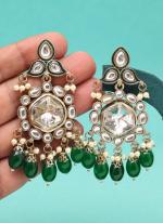   Festival Wear  Green Color Kundan Earrings