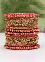   Wedding Wear  Gajri Color Thread Bangle Set