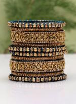   Wedding Wear  Teal Color Thread Bangle Set