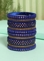   Wedding Wear  Blue Color Thread Bangle Set