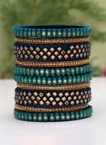   Wedding Wear  Green Color Thread Bangle Set