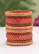   Wedding Wear  Peach Color Thread Bangle Set