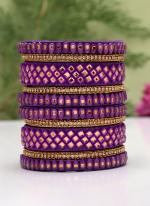   Wedding Wear  Purple Color Thread Bangle Set