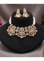   Party Wear  Rani Color Choker Matte Gold Meenakari Necklace Set