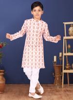 Cotton Pink Wedding Wear Digital Printed Readymade Kurta Pajama