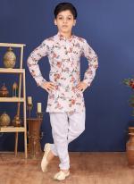 Cotton Peach Pink Wedding Wear Digital Printed Readymade Kurta Pajama