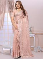 Pink Jimmy Choo Party Wear Sequence Work Saree