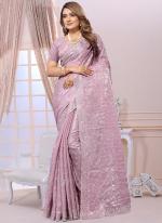 Pink Jimmy Choo Party Wear Sequence Work Saree