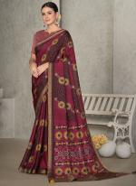 Dark Pink Rangat Tussar Silk Party Wear Weaving saree