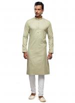 Pista Art Silk Party Wear Thread Work Readymade Mens Kurta Pajama