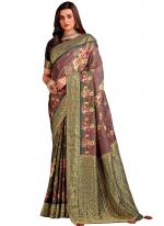 Purple Pure Viscose Silk Traditional Wear Digital Printed Saree