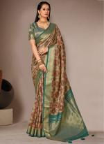 Firozi Bhagalpuri Silk Traditional Wear Digital Printed Saree