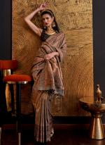 Brown Silk Festival Wear Weaving Saree