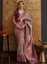 Purple Silk Festival Wear Weaving Saree