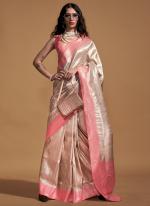 Peach Silk Festival Wear Kanjeevaram Saree