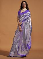 Purple Silk Festival Wear Kanjeevaram Saree