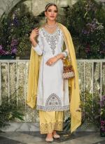 White Silk Eid Wear Embroidery Work Readymade Salwar Suit