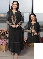Grey Heavy Faux Georgette Party Wear Embroidery Work Pakistani Suit