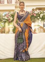 Dark Orange Mecerized Silk Sigma Wedding Wear Zari Work Saree