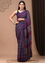 Multi Color Cotton Mul Sarees Party Wear Digital Printed Saree