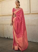 Pink Khaddi Silk Party Wear Weaving Saree