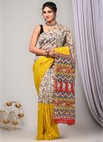 Multi Color Chanderi Silk Party Wear Digital Printed Saree