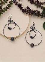 Black Hoop Earrings