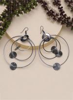 Black Multi Layer Hoop Earrings