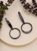 Black New Design Hoop Earrings