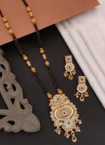 Ethnic Gold Plated Rajwadi Style Long Mangalsutra With Earrings