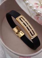 Brass High Gold Plated Gents Leather Bracelet