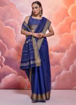 Royal Blue Premium Soft Resham Silk Party Wear Weaving Saree