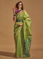 Green Silk Party Wear Weaving Saree